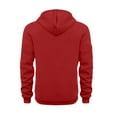 thumbnail image 4 of Evdexr Men's Big and Tall Hoodies Quarter Zip Tactical Pullover Winter Drawstring Long Sleeve Athletic Sweatshirt Fall Kangaroo Pockets Oversized Weighted Hoodie Red 2XL, 4 of 7