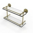thumbnail image 2 of 16-in Tempered Double Glass Shelf with Gallery Rail in Antique Copper, 2 of 2