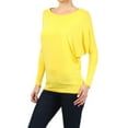 thumbnail image 2 of Moa Collection Women's Relaxed Fit Tunic Top Dolman Sleeve Knit Casual Style, 2 of 4