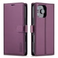 thumbnail image 2 of LC.IMEEKE Case for iPhone 16 Pro 6.3 inch, 2 in1 Multifunctional Detachable Wallet Phone Case for Men Women with RFID Blocking Wrist Strap Shockproof Protective Case,Purple,For iPhone 16 Pro, 2 of 11