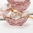 thumbnail image 6 of D-GROEE Cherry Blossoms Glass Appetizer Plates Tasting Dishes Dipping Bowls Mini Condiment Glass Flower Shape Saucer Bowl Dessert Baking Small Ramekins Snack Seasoning Salad Soy Oil, 6 of 7