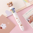 thumbnail image 3 of Cartoon Bear 10 Color Ballpoint Pen Press Type Multicolor Ballpoint Pens for School Office Student Supply 1 Count One Size, 3 of 3