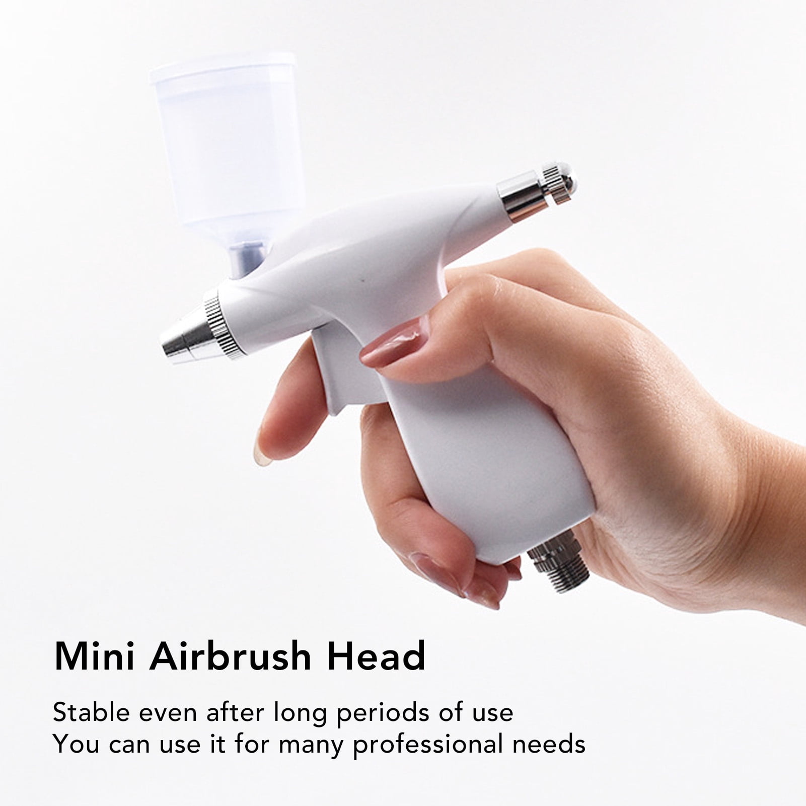 NFTIGB Mini Airbrush Head Painting Makeup Cake Decor Model Coloring Accessory Spraying Airbrush Head for Nail Art White Precision Tool 7.48 inches / 19 cm