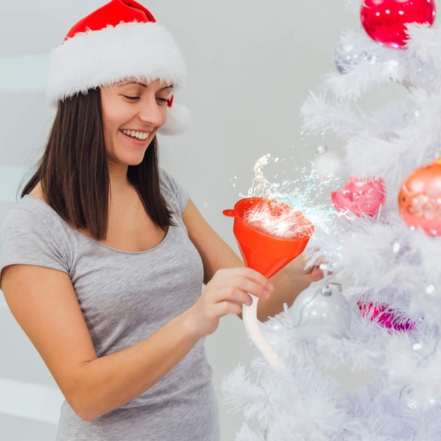 Birdeem Christmas Tree Watering Funnel Longer Tree Funnel Watering Spout Tree Watering Device Christmas Tree Long Funnel Watering System Xmas Plant Watering Tool
