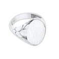 thumbnail image 3 of AFFY Nugget Band Oval Engravable Signet Ring In 14K White Gold Over 925 Sterling Silver, Ring Size 8, 3 of 3