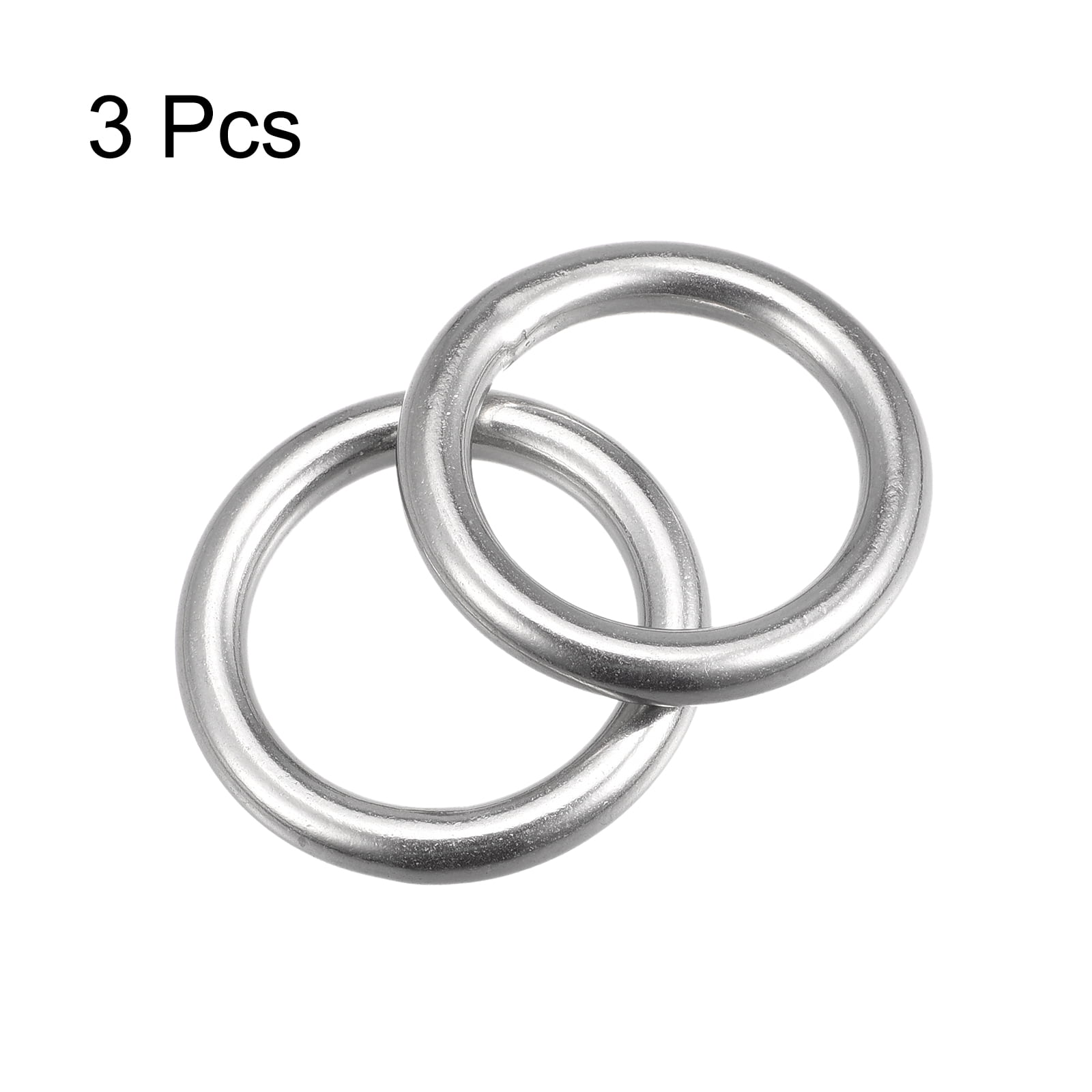 Unique Bargains 316 Stainless Steel Durable Hardware Welded O-Rings 30x6mm