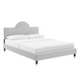thumbnail image 2 of Modway Aurora Performance Velvet King Bed in Light Gray, 2 of 10