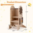 thumbnail image 3 of Gymax Toddler Step Stool Kids Kitchen Standing Tower w/ Adjustable Height Chalkboard, 3 of 10