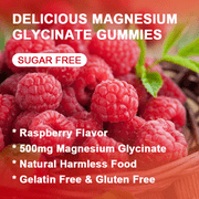 Catfit Magnesium Glycinate Gummies - 500mg Magnesium Glycinate Gummies Supplement for Relaxation, Cognition and Sleep Quality, Sugar Free - 60 Gummies