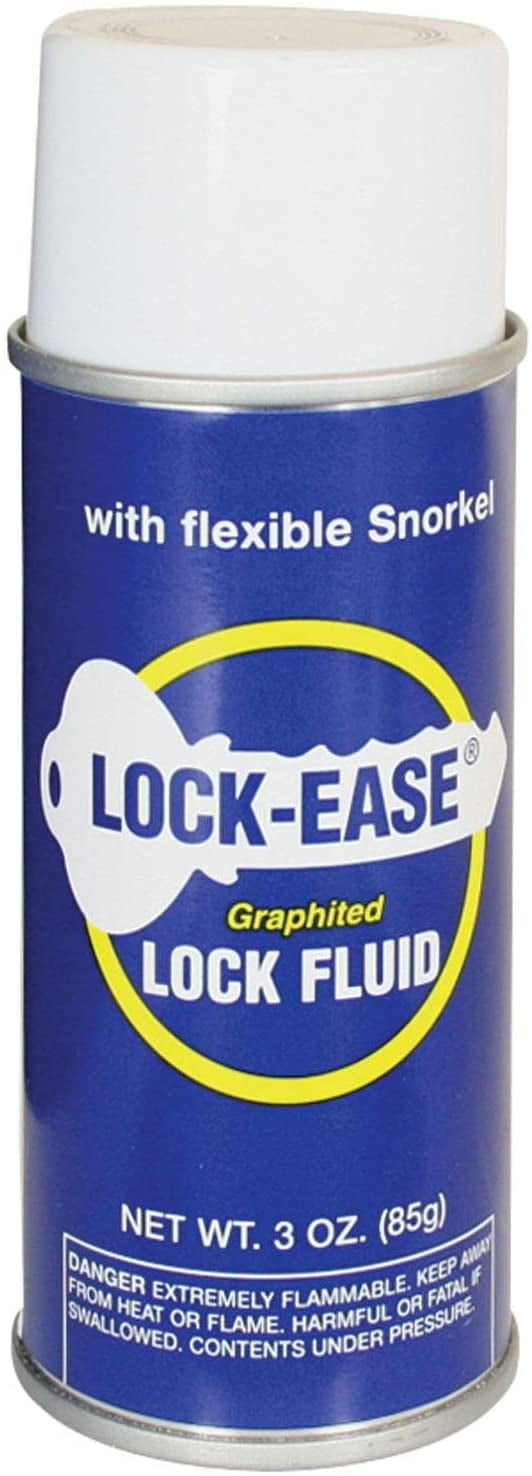 AGS Lock-Ease Graphited Lock Fluid Spray - Grease Lubricant - 12 Pack, 3 oz  Aerosol