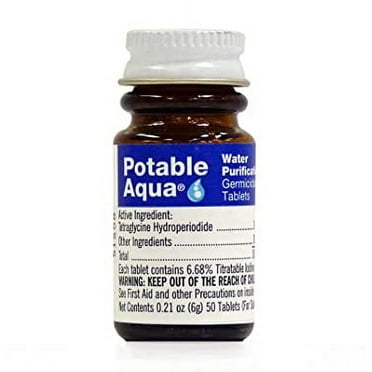 Potable Aqua Water Treatment Tablets - 50 Ea
