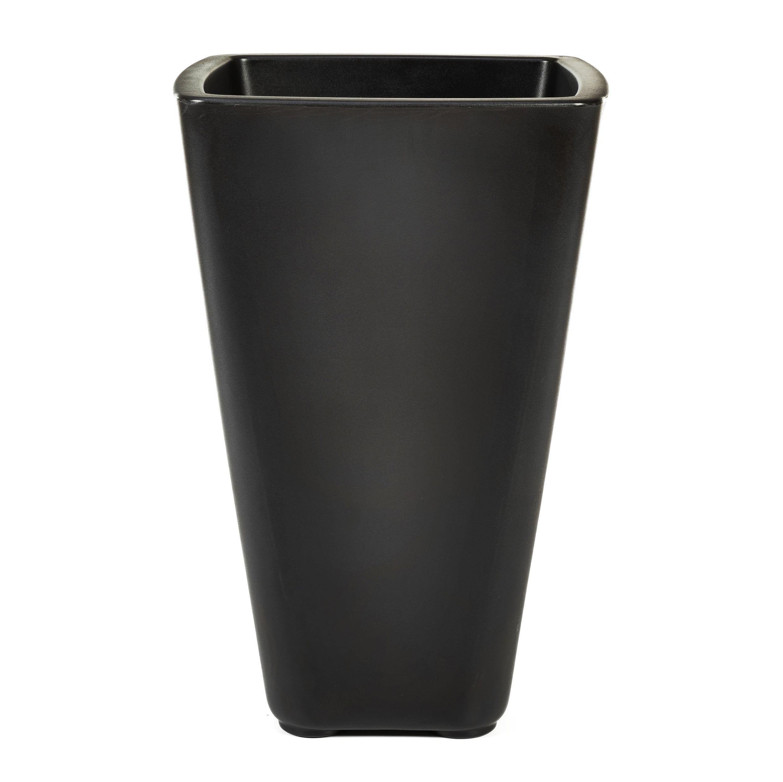 Step2 Bridgeview 26" Tall Black Plastic Square Indoor Outdoor Planter