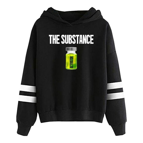The Substance 2024 Hoodie Pocketless Parallel Bars Sleeve Streetwear Women Men Hooded Sweatshirt