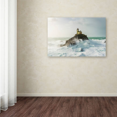 Trademark Fine Art "Haunted Lighthouse in the Storm" Canvas Art by Mathieu Rivrin
