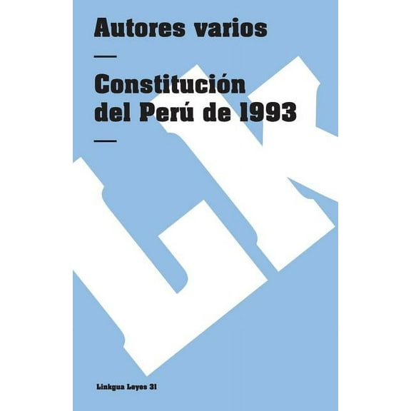 Leyes Constitución del Perú de 1993, Book 31, (Paperback)