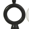 thumbnail image 4 of CosmoLiving by Cosmopolitan 2 Candle Black Ceramic Geometric Ring Candle Holder, Set of 2, 4 of 13