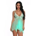 thumbnail image 6 of Whlbf Babydoll Lingerie for Women Lace Chemise Honeymoon V Neck Sexy Exotic Open Front Negligee, 6 of 6
