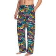 thumbnail image 2 of Daiia Colorful Carp Streamer Men's Sleep Pant with Pockets and Drawstring,Pajama Pants-Medium, 2 of 9
