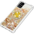 thumbnail image 6 of Case for Samsung Galaxy A71 5G, Galaxy A71 5G Liquid Case Glitter Clear TPU Cute Love Moving Quicksand Sparkle Phone Case with Stand Liquid Shockproof Cover for Samsung Galaxy A71 5G Gold YBZ, 6 of 12