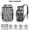 thumbnail image 3 of Travel Cooler Bag - White and Pink Of Leopard Print Camping Beer Cooler Backpack with Bottle Opener- Waterproof Insulated Picnic Backpacks - Cooler Bag for Beach, 3 of 6