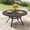 Black, variant on VOXBIN 41" Round Outdoor Patio Dining Table Metal Top with Adjustable Umbrella Hole for Garden ,Black