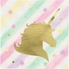 Unicorn Sparkle Foil Stamp Beverage Napkin,Pack of 16