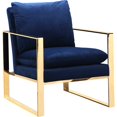 thumbnail image 1 of Moe's Garfield Arm Chair in Blue and Gold, 1 of 3