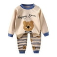 thumbnail image 4 of Toddler Boy Girls Clothes Kids Long SleeveT-Shirt and Elastic Prints Outfit 2 Piece Sweatsuit Set Cartoon Print 2PCS Set kids Winter Outfit 2PC Long Sleeve Pajamas Set 3 6 9 12 18 24 Months 2T 3T, 4 of 5