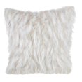 thumbnail image 1 of Glam Faux Fur Decorative Throw Pillow with Down Filled Insert 18 x 18 Inch Ivory, 1 of 3