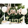 thumbnail image 4 of MINKUROW Large Pink Foil LOVE Balloons Banner,42 Inch Mylar Foil Letters Balloons Reusable Ecofriendly Material for Wedding Bridal Shower Anniversary, 4 of 5