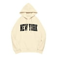 thumbnail image 4 of Shadoumai Womens new york Graphic Print Hooded Sweatshirt Long Sleeve Pullover Casual Streetwear Comfortable Soft Fabric Loose Fit Fall Winter Clothes, 4 of 4