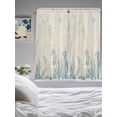 thumbnail image 3 of Blue Seahorse Coastal Bathroom Window Curtain, Summer Beach Nautical Ocean Coral Vintage Light Filtering Coffee Kitchen Curtains, Bedroom Living Room Curtains 2 Panel 84"x63", 3 of 6