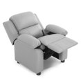 thumbnail image 2 of Deluxe Padded Kids Sofa Armchair Recliner Headrest Children w/ Storage Arms Gray, 2 of 12