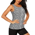 thumbnail image 2 of Junzan Weave Geometric Pattern Workout Tank Tops for Women Sleeveless Running Loose Fit Yoga Tops Active Shirts Gym Exercise-Small, 2 of 7