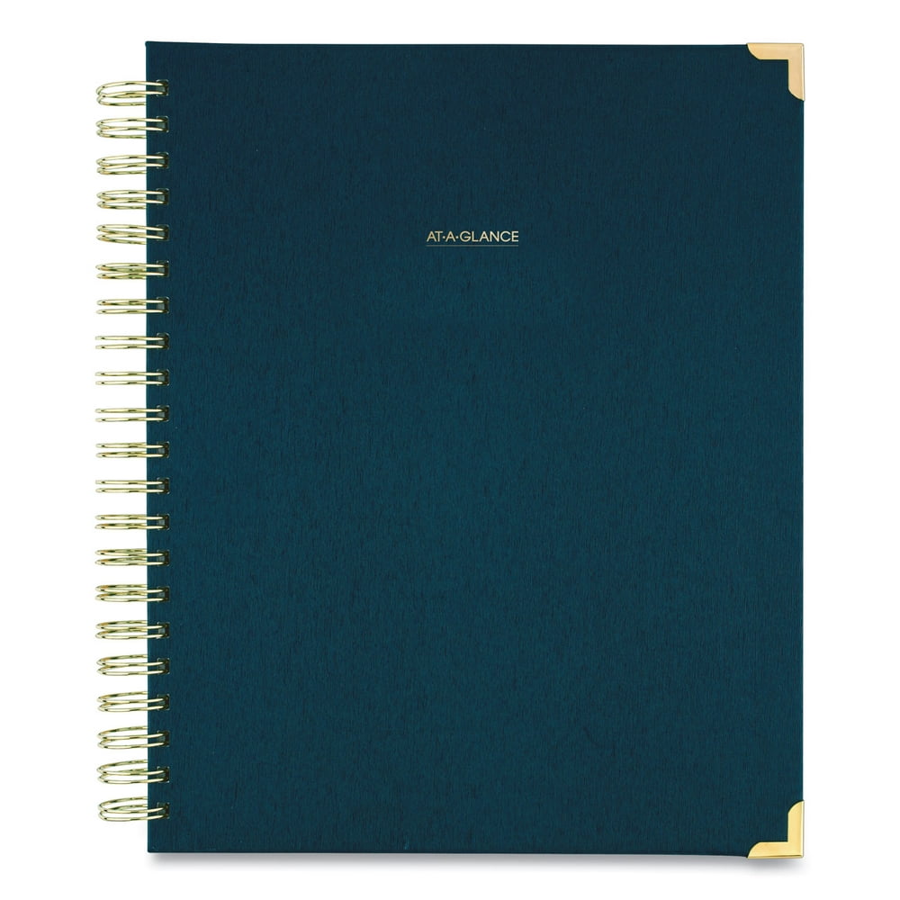 AT-A-GLANCE Harmony Weekly/Monthly Hardcover Planner, 11 x 8.5, Navy ...