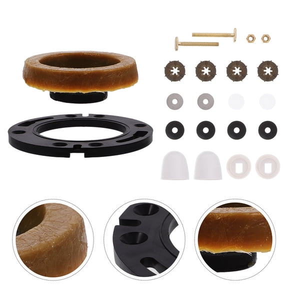 OUNONA 1 Set Toilet Flange Wax Ring Bathroom Toilet Bowl Gasket Toilet Flange Installation Repair Kit Bathroom Toilet Flange Part