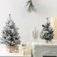 thumbnail image 4 of Mini Christmas Tree, 12 Inch Table Top Artificial Christmas Trees, Tabletop Xmas Tree, Small Christmas Pine Tree, Christmas Ornaments, White, 4 of 8