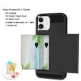 thumbnail image 5 of Goldcherry for iPhone 12 Mini Case,iPhone 12 Mini 5.4" Wallet Card Holder Sliding Cover Credit Card Slot ID Pocket Dual Layer Hybrid Protective for Apple iPhone 12 Mini 5.4 Inch(Black), 5 of 7