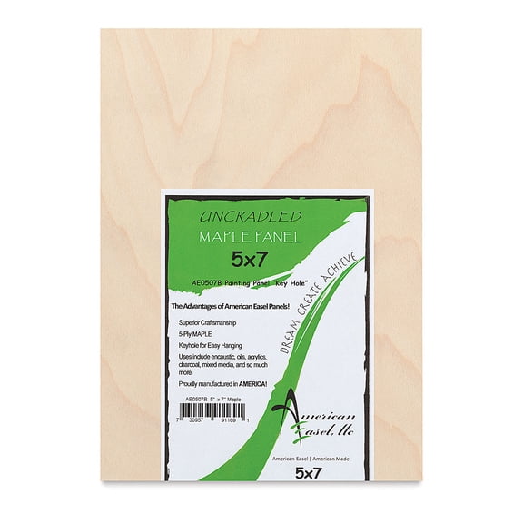 American Easel Maple Panel - 5" x 7", 1/2" Profile, Keyhole