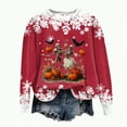thumbnail image 5 of Towmus Christmas Sweatshirts for Women 2025 Xmas Tree Graphic Fall Winter Clothes Halloween Crewneck Pullover Long Raglan Sleeve Tops, 5 of 6