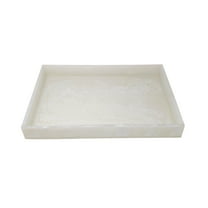 BIDK Home Rectangular Accent Tray - 18" - White