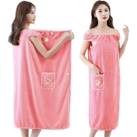 Quick Dry Absorb Water Wearable Bath Towel Women Bath Towels Girls Wearable Fast Drying Bathing Shower Bath and Gym Towel (Pink One Size) Quick Dry Absorb Water Wearable Bath Towel Women Bath Towels Girls Wearable Fast Drying Bathing Shower Bath and Gym Towel (Pink One Size)