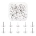 thumbnail image 2 of 50Count Clear Push Pins,Thumb Tacks for Wall Hangings,flat thumb tacks,for Cork Board,Plastic Flat Head Pins A(1.6cmx1cm), 2 of 8