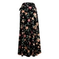 thumbnail image 3 of Doublju Women's Tie Waist Flared Wrap Maxi Skirt (Plus Size Available), 3 of 4