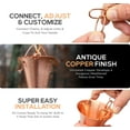 thumbnail image 5 of Marrgon Copper Rain Chain - Bell - 6.5', 5 of 9