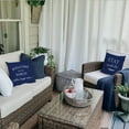 thumbnail image 5 of Welcome to Our Porch Stay Awhile Blue Farmhouse Decorative Throw Pillow Covers 18x18 Set of 2 Outdoor Porch Pillows Holiday Decorations Cushion Cases for Home Couch Front Porch Patio Decor, 5 of 6