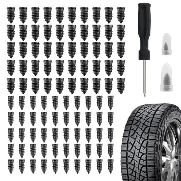 Kit de tapones de neumáticos Salior, 100 unidades, con destornillador para coche y motocicleta