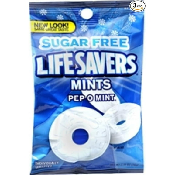Lifesavers Sugar Free Peppermint (2.75 oz per pack) (Pack of 3)