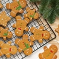 thumbnail image 5 of 4" Large Christmas Cookie Cutters, 6-pack Cookie Cutters Christmas Shapes, Stainless Steel Winter Holiday Cookie Cutter Set - Gingerbread Man,Snowman,Christmas Tree,Snowflake,Candy Cane,Santa, 5 of 7