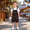 thumbnail image 2 of Glisme Romper For Boys Sleeveless Overalls O Neck Cartoon Prints Onesie Fashion Big Boys Clothes Black1, 2 of 4